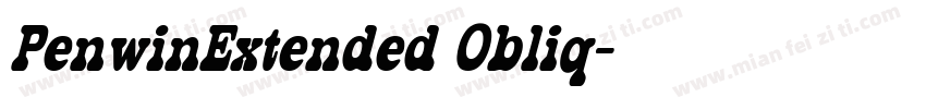 PenwinExtended Obliq字体转换
